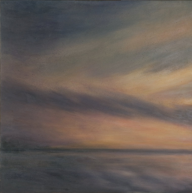 María Santos Horcajada Díaz de Espada: Keskiyön aurinko I. Öljy kankaalle. 100 x 100 cm. 2010.